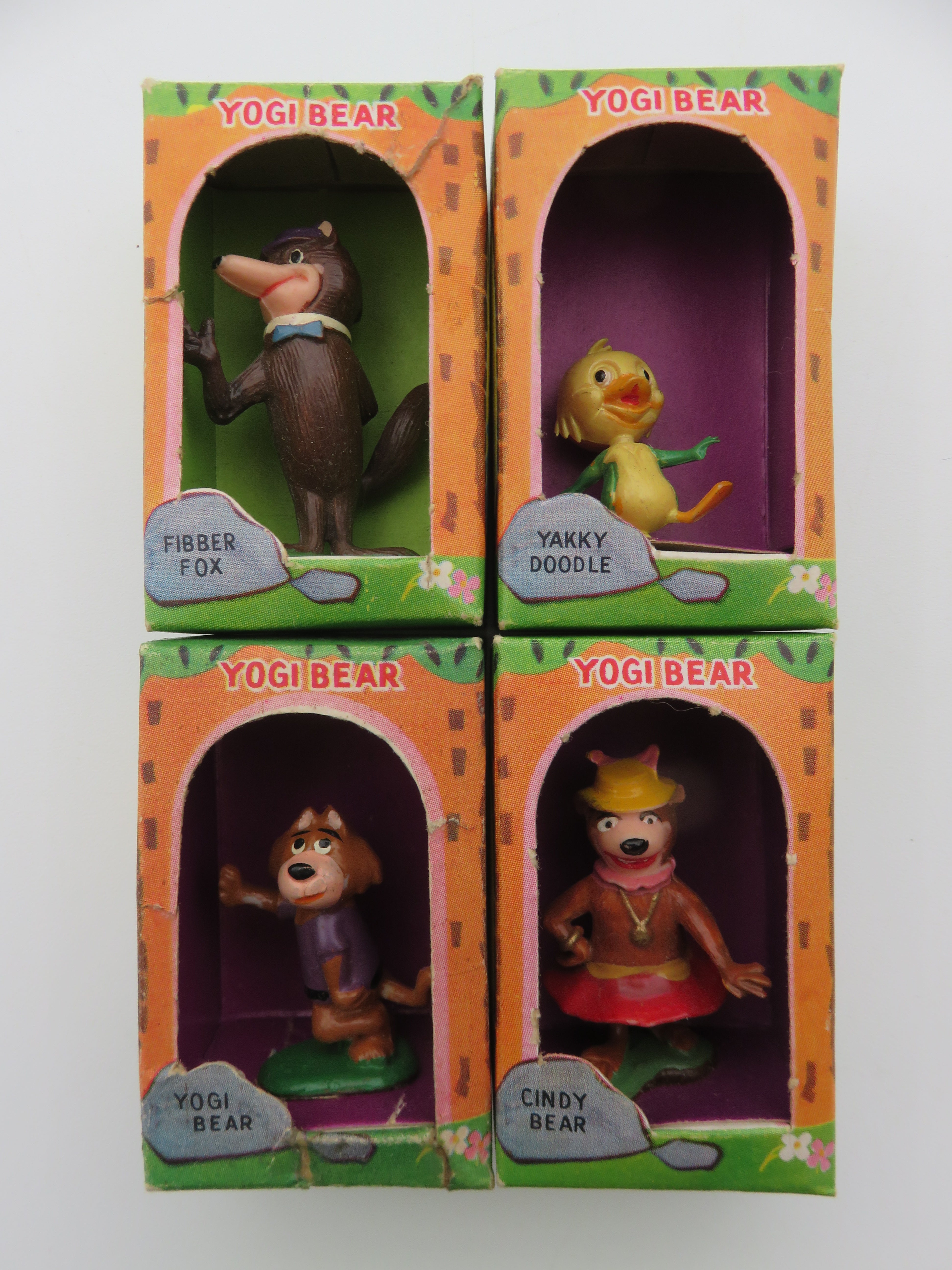 VINTAGE TV-Tinykins Yogi Bear/Hanna-Barbera Figure Lot of (7) - Louis Marx & Co./Marx Toys (1961) Collectibles